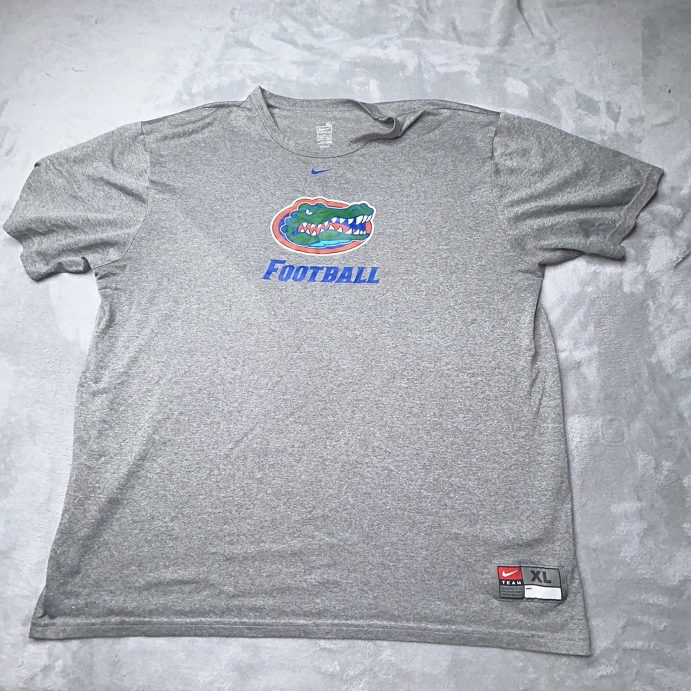 Vtg Florida Gators Shirt Mens Gray Nike Team NCAA Center Swoosh XL